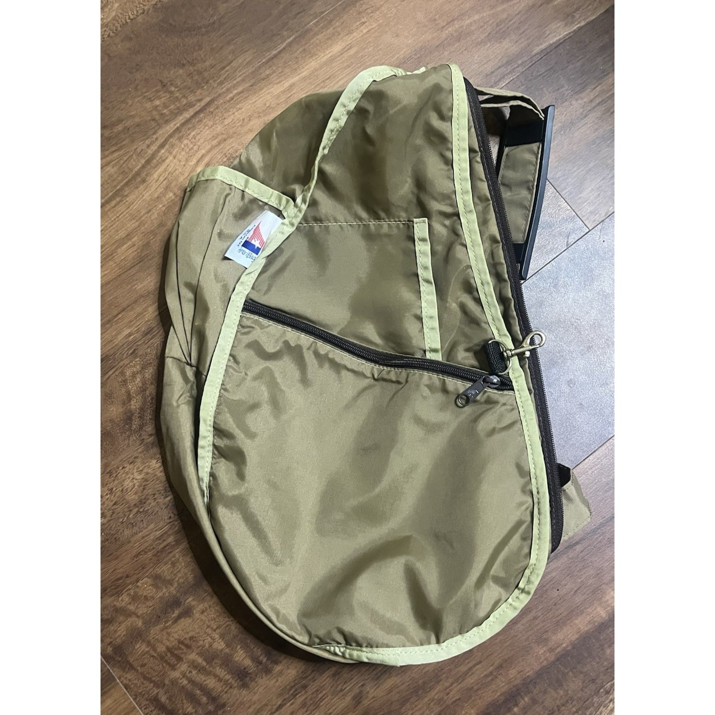 Ameribag 19" Classic Healthy Back Bag Ergonomic Crossbody Sling Beige New — image 4 of 7